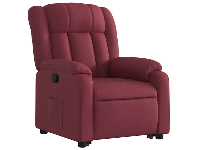  Fauteuil inclinable, fauteuil relax salon rouge bordeaux tissu shl76674  - Conforama D