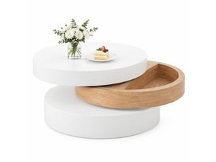 Table basse rond(e) coloris bicolore <strong>CHICFURN</strong> <strong></strong> - 60 cmx60 cm