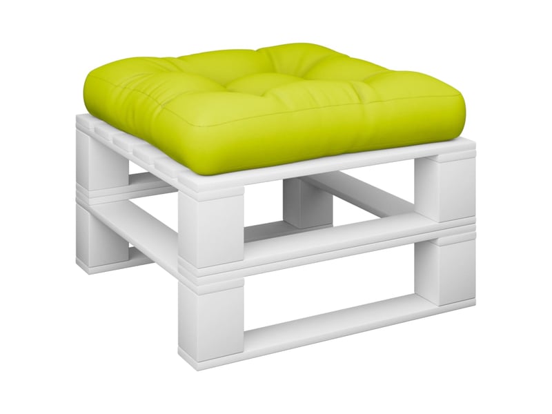  Coussin de palette, coussin de chaise, coussin de canapé vert brillant 60x60x12 cm tissu cf55500  - Conforama C