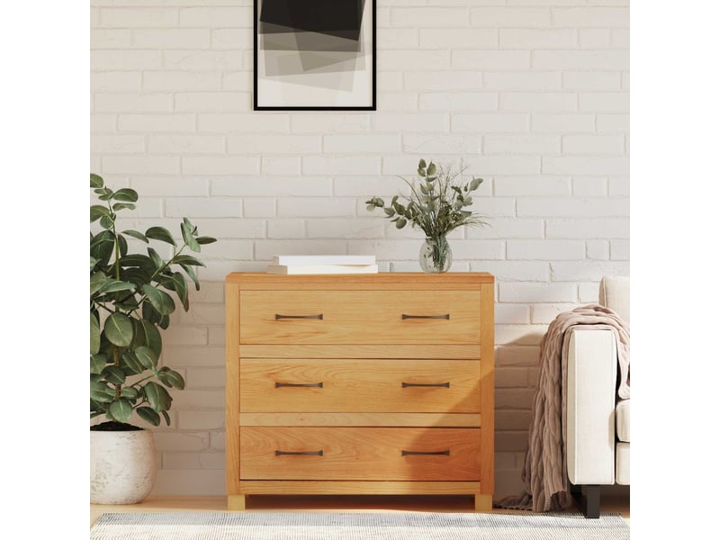  Armoire de rangement avec tiroir marron 80x50x70 cm bois de chêne massif  - Conforama C