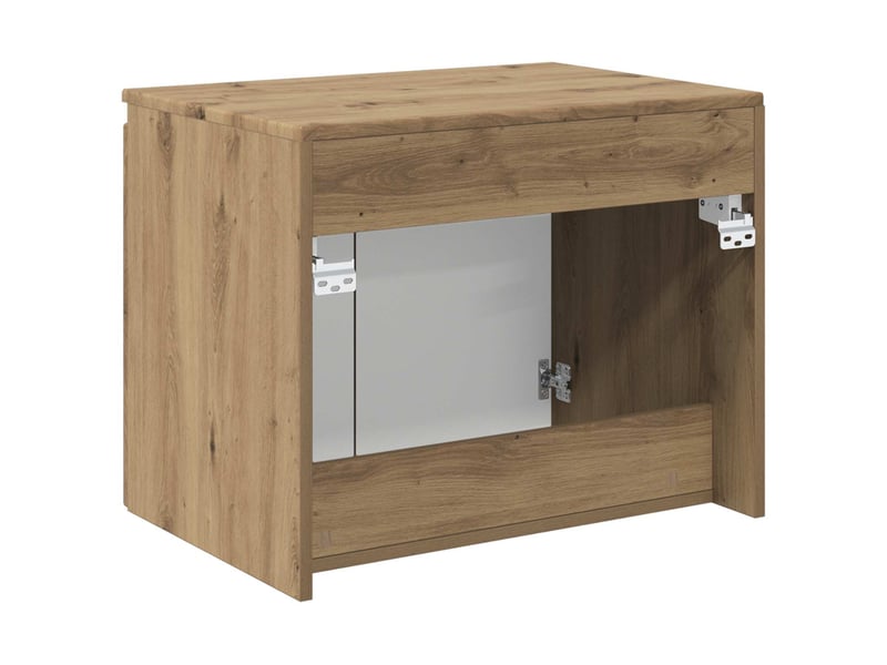  Cabinet salle de bain mural, meuble de rangement chêne artisanal shl7054  - Conforama E