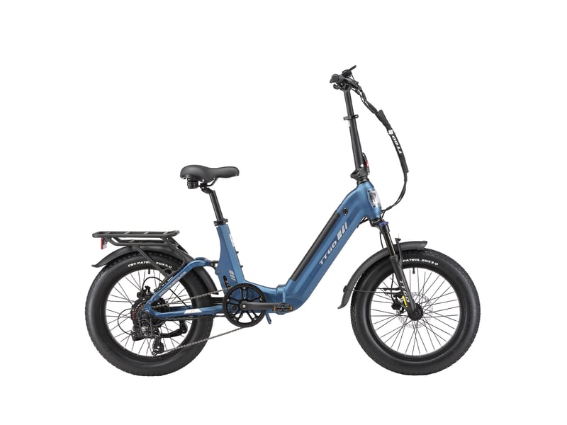  Vélo électrique pliable ttgo f7, 250w 48v 15ah, pneus fat 20, bleu  - Conforama A