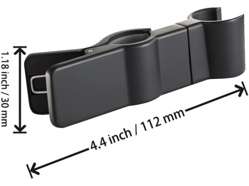  Support receveur de douche, support de tringle de douche 22-25 mm, métal, pivotant, réglable (noir)  - Conforama B