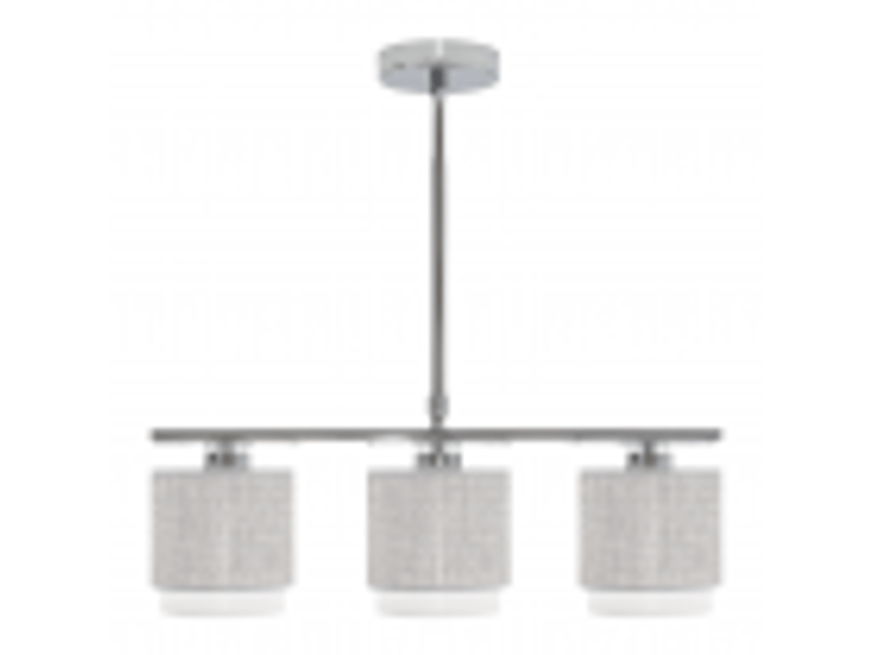  Lampe de plafond fabrilamp kenya grisblanc 3 x e14 hauteur réglable 56-85 cm 56x14 cm 111053028 - Conforama B