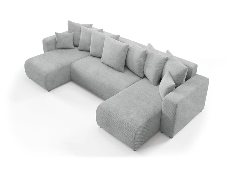 Canapé d'angle convertible evora u gris - Conforama C