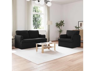 Ensemble de canapés 2 pcs noir tissu shl86398