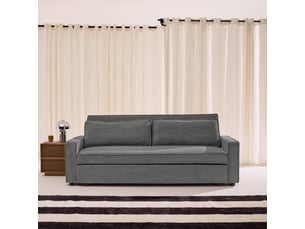 Canapé droit convertible <strong></strong> <strong></strong> 3 places Velours gris
