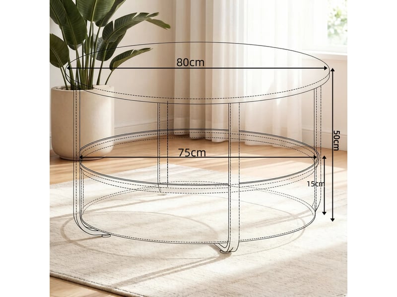  Table basse 80x80x50 cm, espace de rangement, panier de rangement, rangement salon, table basse salon, en métal, noir  - Conforama C