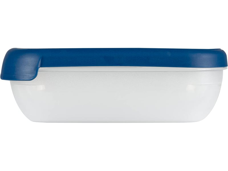 Curver boîte alimentaire rectangulaire multi usage 1,2l en polypropylène 100% recyclé, 20x15x6,5 cm, adapté au micro-ondes, lave-vaisselle, congélateur- bleu, pour la cuisine  - Conforama D