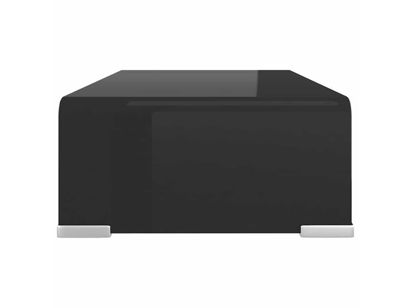  Meuble tv - banc tv - meuble de rangementsupport pour moniteur 40x25x11 cm verre noir  - Conforama D