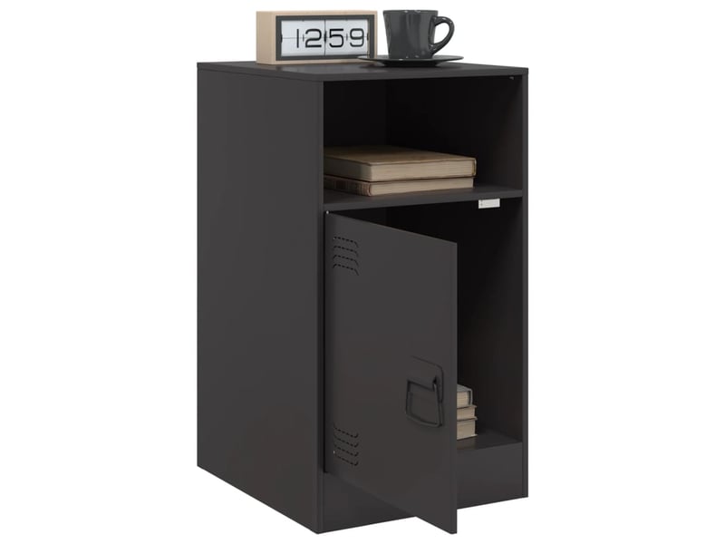 Table de chevet - cabinet de chevet - table de nuit noir 34,5x39x62 cm acier  - Conforama C