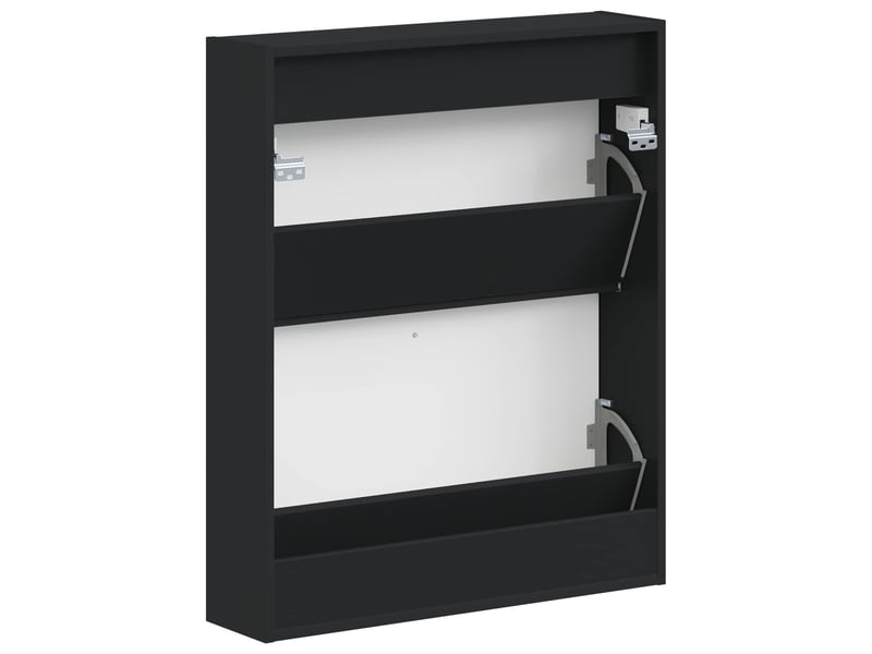  Meuble à chaussures mural, armoire à chaussures arnhem 71x17x86 cm noir  - Conforama E