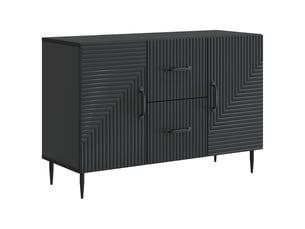 Buffet - bahut - meuble de rangement avec tiroir noir 89 x 34,5 x 60 cm bois d'ingénierie