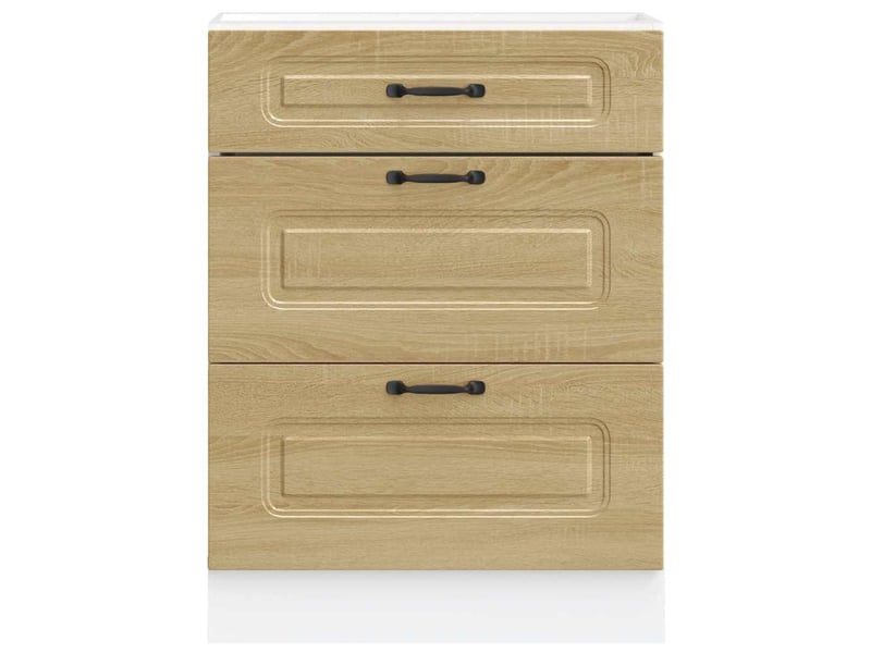 Meuble de rangement, armoire de cuisine kalmar chêne sonoma bois d'ingénierie shl863 - Conforama D