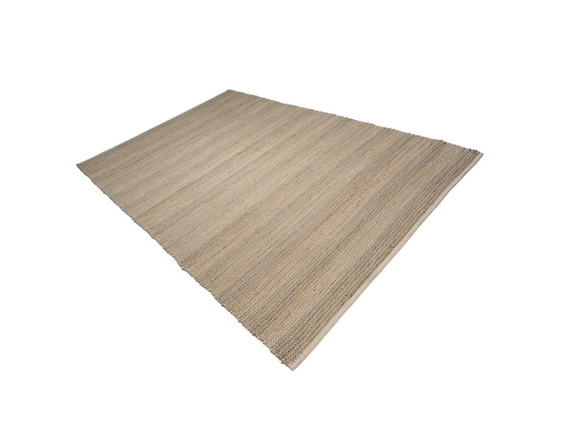  Quentin - tapis rectangulaire 300x400cm jute et coton couleur beigeblancnoir  - Conforama C