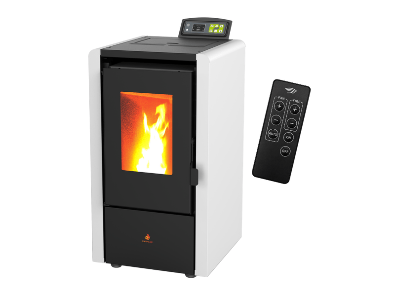  Poêle à granulés étanche emma 6 kw + télécommande - blanc  - Conforama A