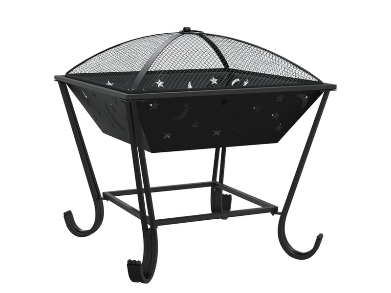  Brasero exterieur, foyer camping avec tisonnier 50 cm xxl acier shl94898  - Conforama C