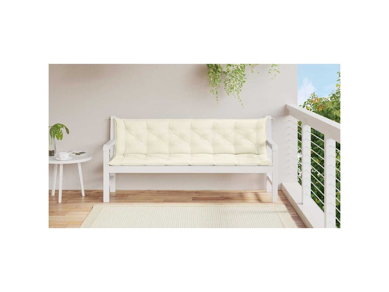  Coussin de banc de jardin, coussin d'assise blanc crème tissu oxford cf52666  - Conforama C