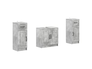 Ensemble de meuble de salle de bain 3 pièces utrecht gris béton cf63519