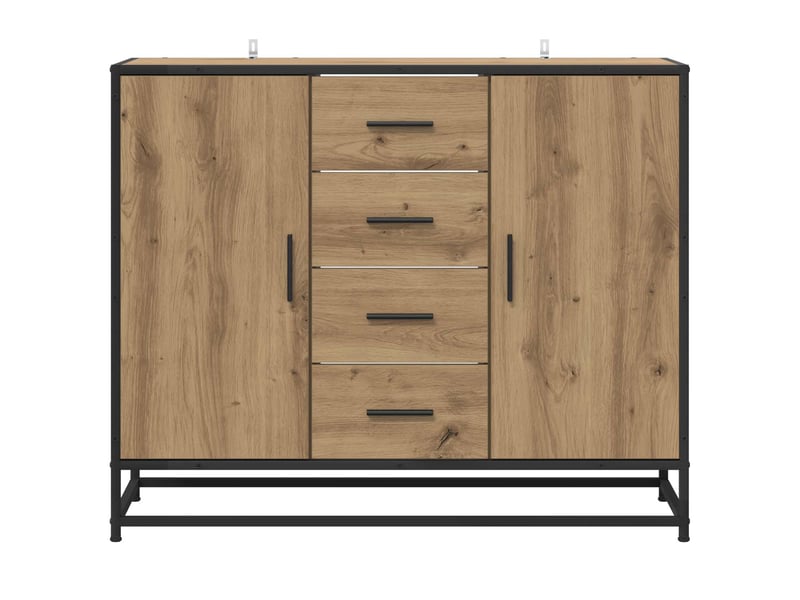  Buffet - bahut - meuble de rangement chêne artisanal 92 x 35 x 76 cm bois d'ingénierie  - Conforama E