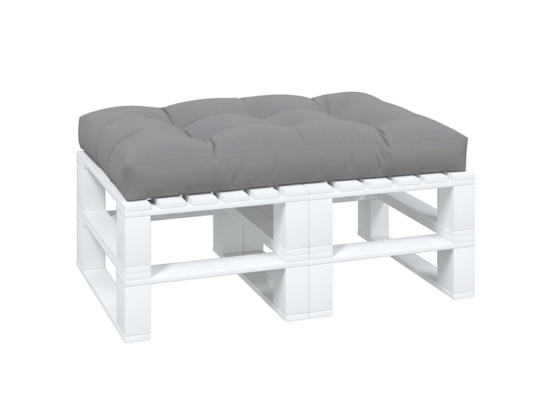  Coussin de palette, coussin de chaise, coussin de canapé gris 120x80x12 cm tissu cf55346  - Conforama C