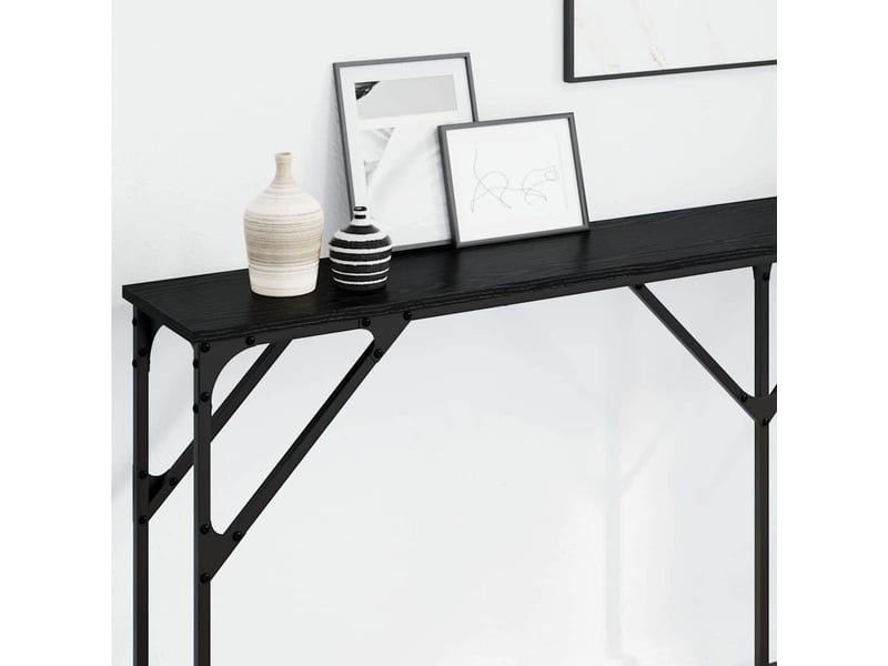  Table console - table d'appoint - table d' entrée chêne noir 180 x 23 x 75 cm  - Conforama D