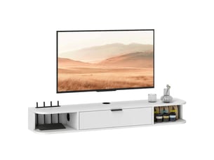 Meuble tv coloris blanc 120 cm <strong>SWEIKO</strong>  <strong></strong>