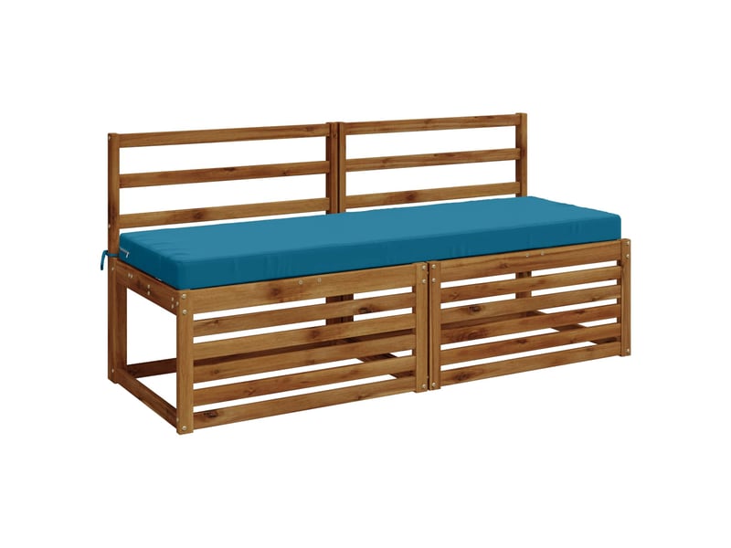 Lot de 2 coussins de banc, coussins d'assise soest 100 % polyester bleu clair cf57098 - Conforama C