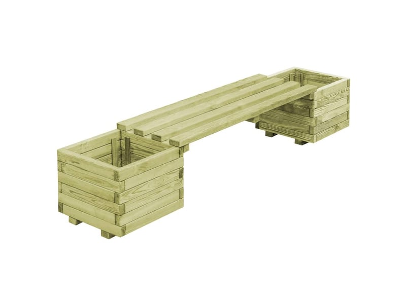  Banc de jardin à jardinières bois de pin imprégné 02_0001366  - Conforama A