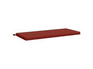 Coussin de banc, coussin d'assise, coussin de canapé soest 100 % polyester rouge 110 x 50 x 5 cm cf53489