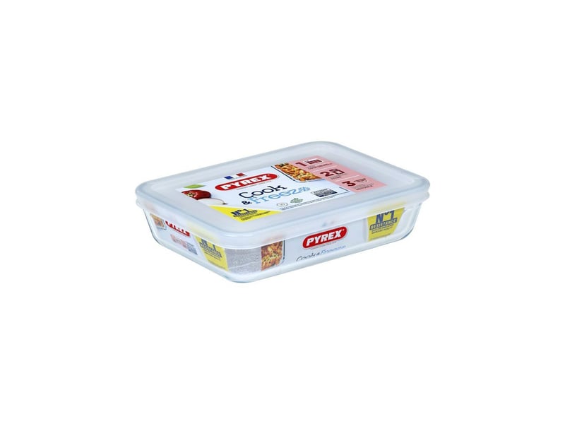  Boites de conservation verre borosilicate rectangulaires empilables set de 4 -40 a 350 c avec couvercles transparents AAAAY01654 - Conforama A