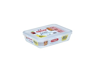 Boites de conservation verre borosilicate rectangulaires empilables set de 4 -40 a 350 c avec couvercles transparents
