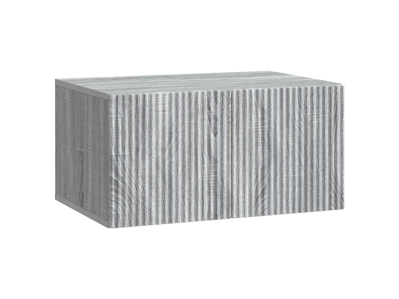  Meuble tv - banc tv - meuble de rangement mural 59,5 x 41 x 30 cm sonoma gris bois d'ingénierie  - Conforama A