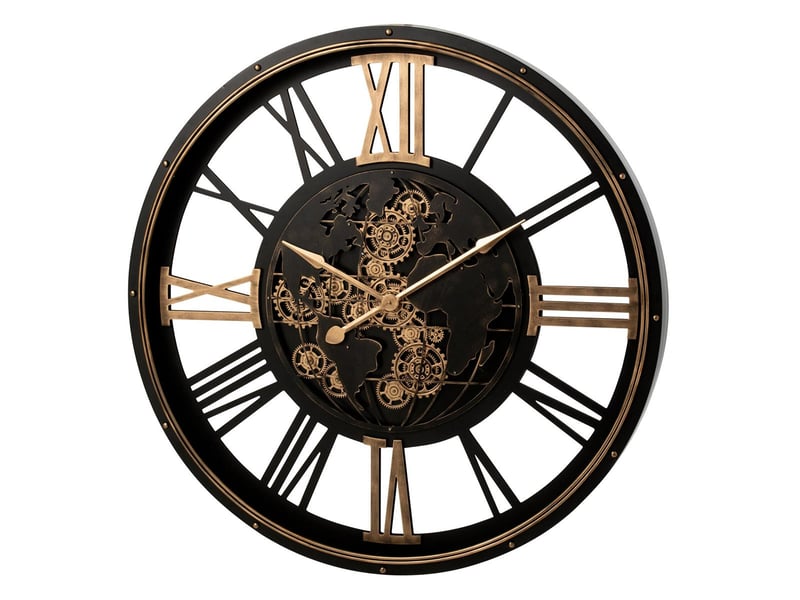  Horloge murale en métal cyril 110cm noir  - Conforama A