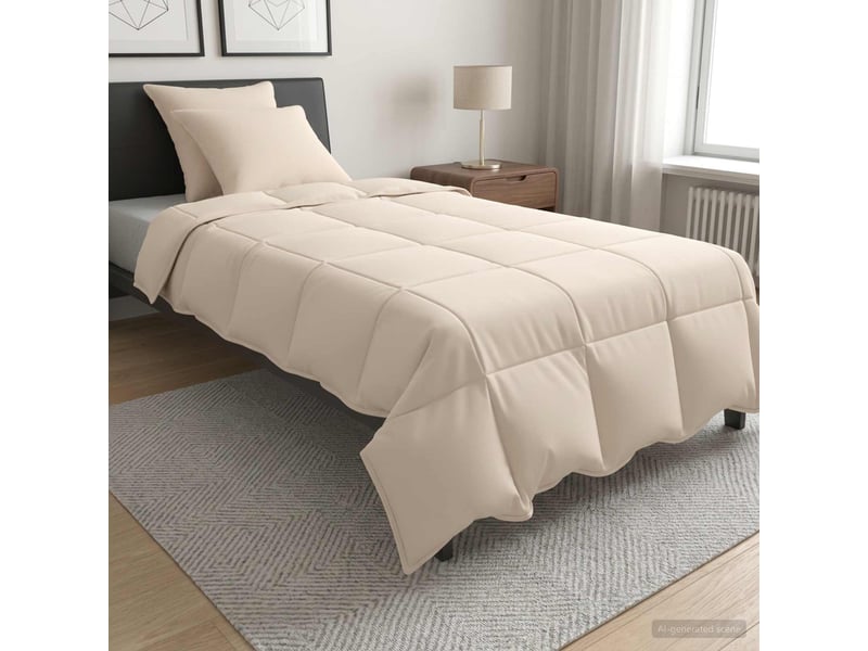  Ensemble de duvet 2 pcs - couette 140 x 220 cm 250 gsm kapok naturel beige  - Conforama B