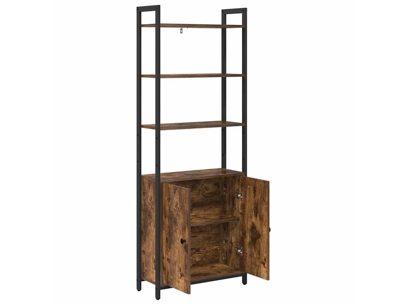  Bibliothèque 6 niveaux, armoire à livres 60 x 24 x 161 cm bois d'ingénierie shl2984  - Conforama E