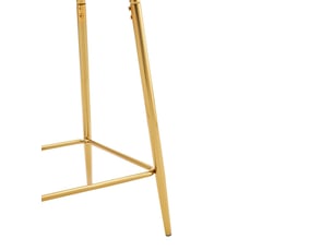 Lot de 4 tabourets de bar transparents avec piètement métal doré, design moderne pour cuisine et bar