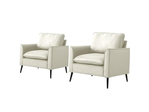 Fauteuil fixe TCQPZ  Simili blanc vendu A l'unité