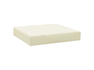 Coussin de palette, coussin de chaise, coussin de canapé crème 60x60x9,5 cm tissu oxford cf55336