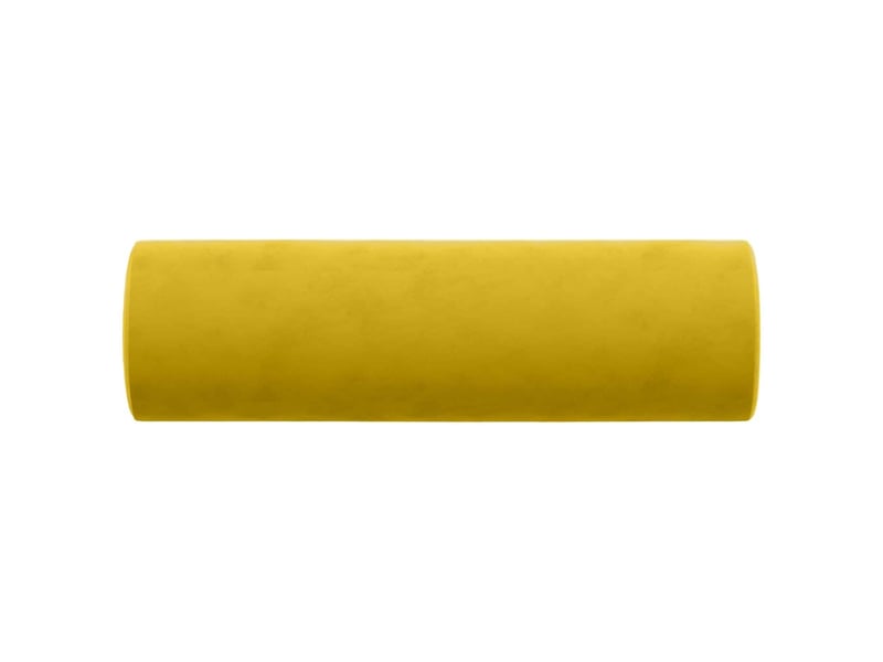  Lot de 2 coussins décoratifs jaune ø15x50 cm velours cf60874  - Conforama D