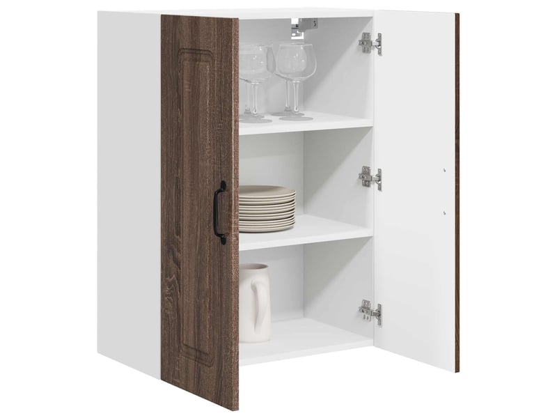  Meuble mural de cuisine | armoire de cuisine chêne brun 60x31x80cm shl9223  - Conforama C