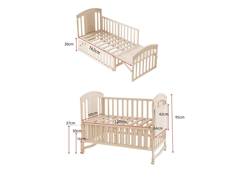  Lit bébé évolutif avec table à langer et fonction cododo evryae  - Conforama E