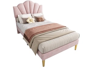 Lit simple 90x200 cm    coloris rose