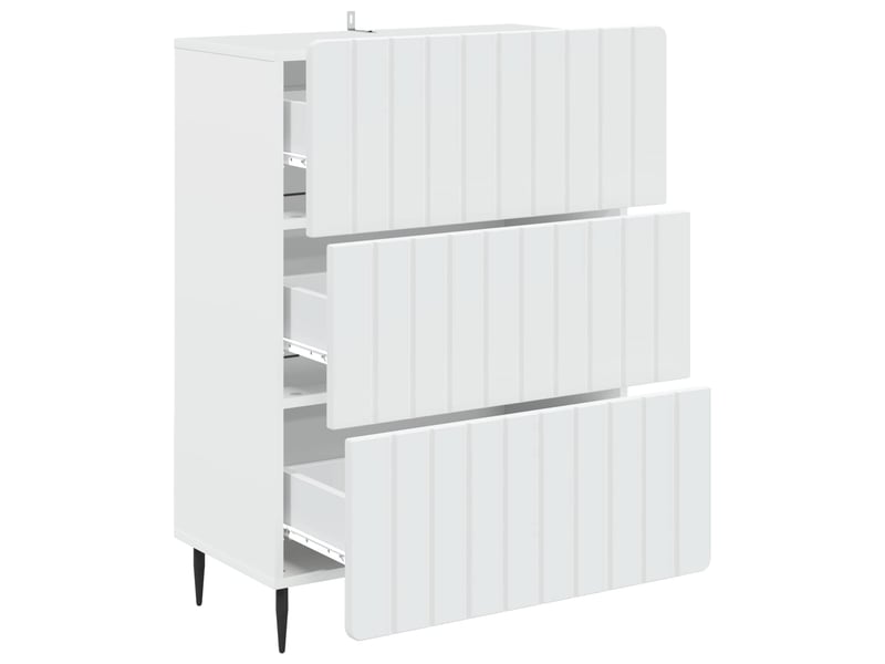  Armoire de rangement bureau, armoire à tiroirs blanc 66 x 34,5 x 92 cm bois d'ingénierie  - Conforama E