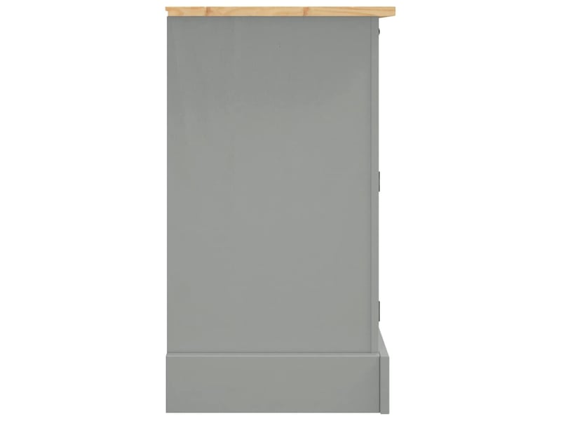  Buffet - bahut - meuble de rangement corona gris 112x43x78 cm bois massif pin mexicain  - Conforama E