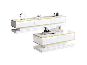 Meuble tv coloris blanc 200 cm DESVIAE  