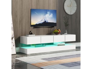 Meuble tv coloris blanc 130 cm SOGEU  