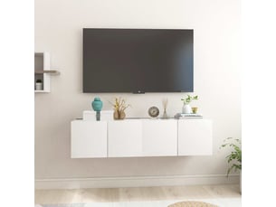 Meuble tv coloris blanc 60 cm <strong></strong>  <strong></strong>