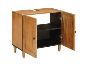 Cabinet de salle de bain, armoire salle de bain marron clair 62 x 33 x 58 cm cf65385