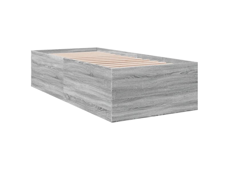  Lit simple- lit adulte -  cadre de lit sans matelas sonoma gris 100x200 cm  - Conforama B